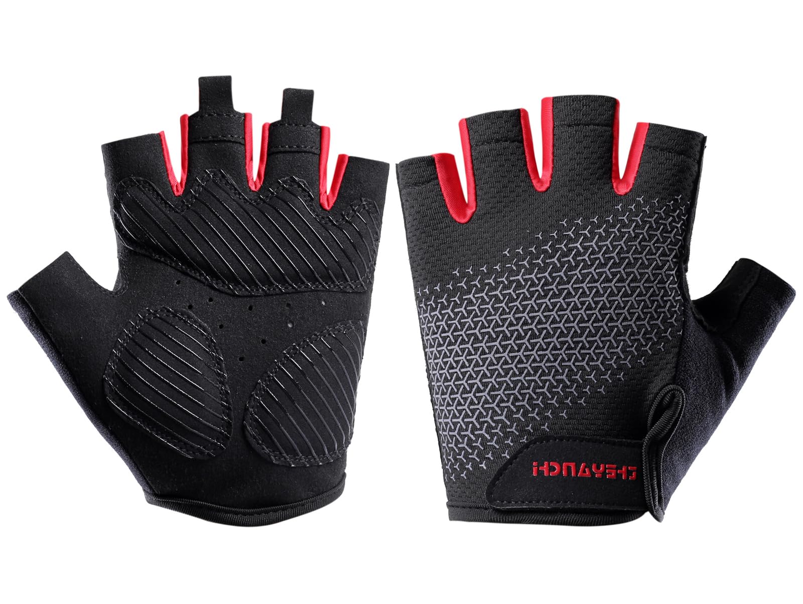 SUJAYU Workout Gloves for Men Women Gym Gloves Weight Lifting Gloves for Men Mens Workout Gloves Women Weight Lifting Gloves (Red X-Large)