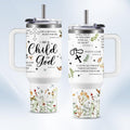 HYMONA Christian Gifts for Women Faith Tumblers for Women - Christian Coffee Tumbler 40Oz I Am A Child of God Gifts Cup Religious Gifts for Women Biblical Gifts for Women Spiritual Gifts for Women